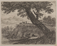 TvB G 0740
          <br/>
          Landschap met twee ezeldrijvers
          <br/>
          <em>Dujardin, Karel (1622-1678)</em>